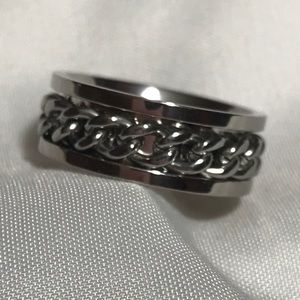 🌹Cuban link Spinner Ring